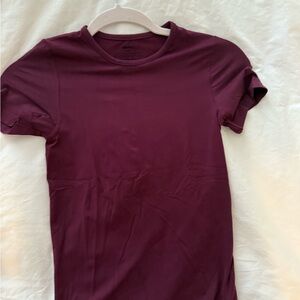 SKIMS Red Fitted Short Sleeve T-Shirt